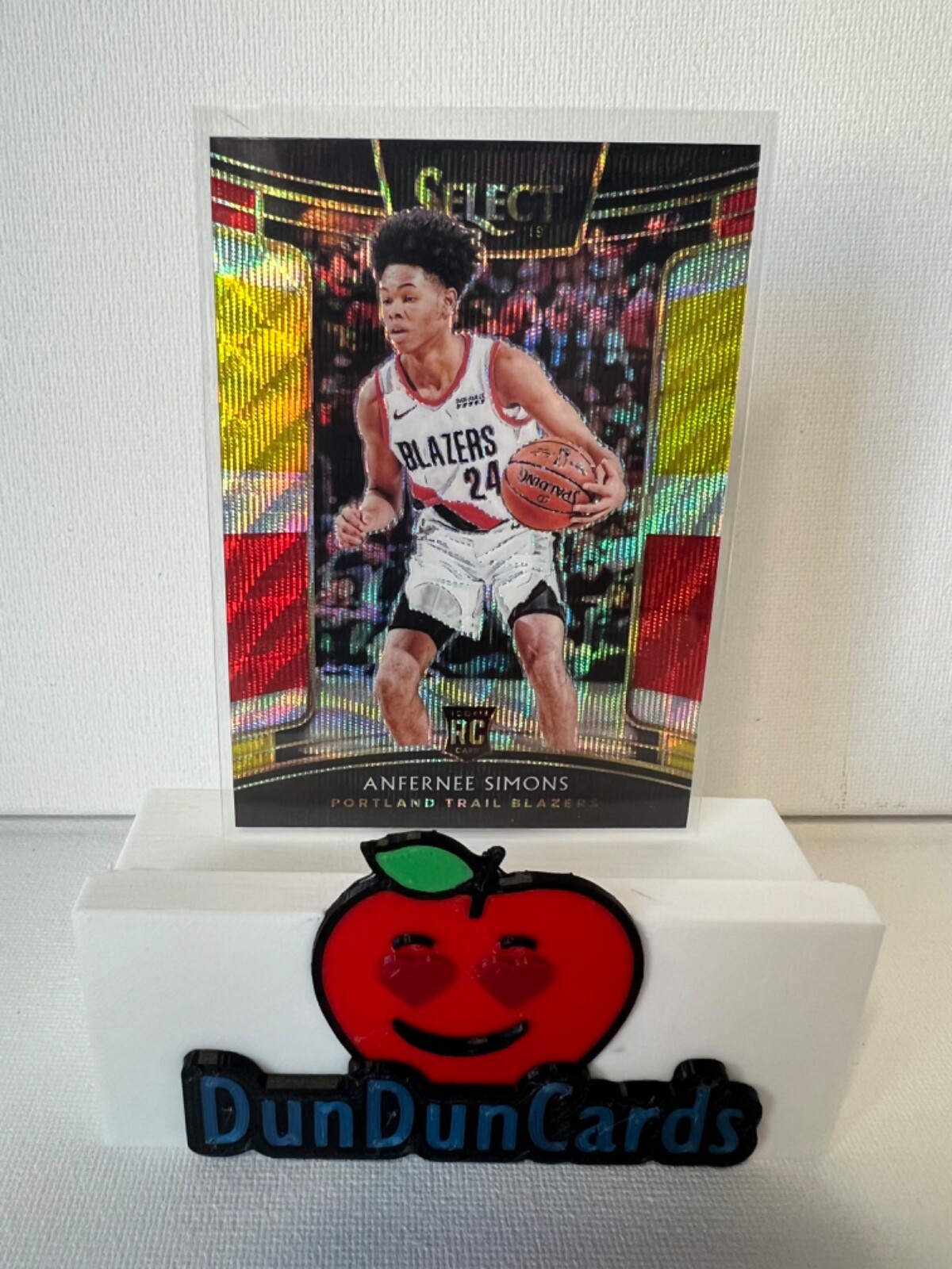 2018-19 Panini Select Concourse Tri-Color Prizm Anfernee Simons #39 Rookie RC