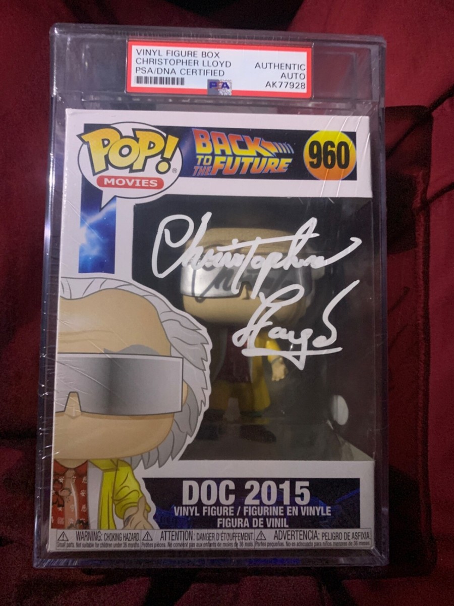 Christopher Lloyd Signed Funko Pop PSA Slabbed Certified Doc 2015