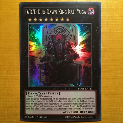 D/D/D Duo-Dawn King Kali Yuga - YuGiOh - Super Rare - MP16 - Mint Karte!