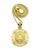 Hip Hop Medusa Head Round Pendant 24" Various Chain Necklace XZ84G