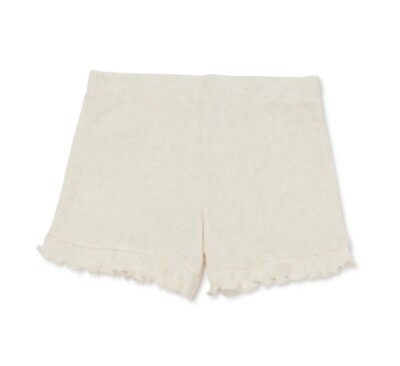 Garanimals Baby Girl's Ruffle Edge Solid Off White Shorts Size 12M New
