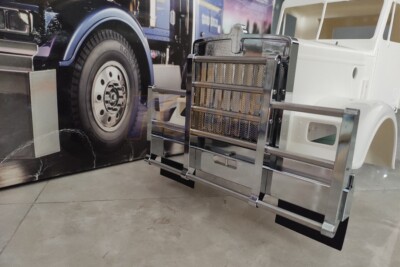 New Aluminum Polish Front Wide Bumper Tamiya R/C 1/14 King Grand Knight Hauler E - Foto 8