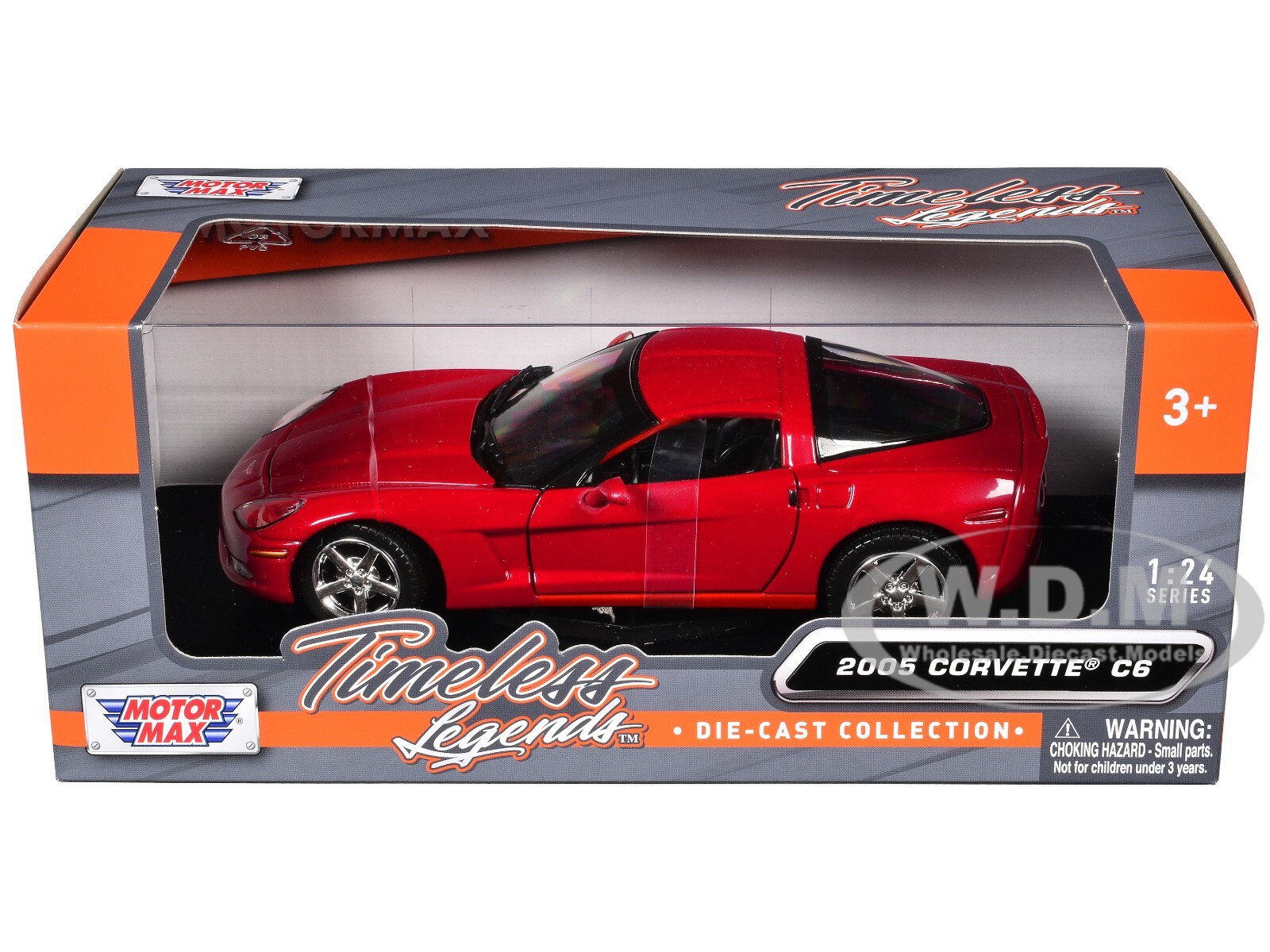 2005 Chevrolet Corvette C6 Coupe Red 1/24 Diecast Model Car by  