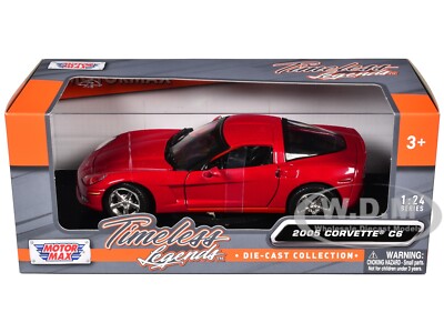 2005 CHEVROLET CORVETTE C6 COUPE RED 1:24 DIECAST MODEL CAR BY