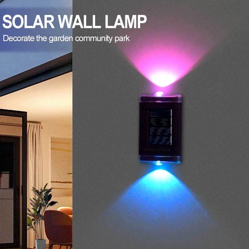 4X LUCES DE PARED LED PARA VALLA DE PUERTA CON ENERGÍA SOLAR SÚPER BRILLANTES LÁMPARA DE JARDÍN EXTERIOR - Imagen 7 de 18