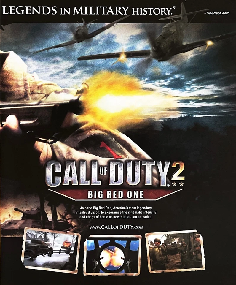 2005 CALL OF DUTY 2 Genuine 2-PAGE Print Ad 12" x 20" (Ad only, not the game!) - Image 3 of 3
