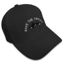 Baseball Cap Save The Orcas Embroidery Acrylic Dad Hats for Men & Women 1 Size