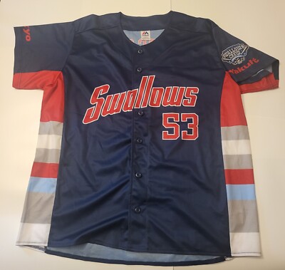 Swallows ユニフォーム 53 ETT Tokyo Yakult Swallows Official Fan Club Swallows Crew Hasegawa
