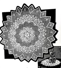 R2953 Vintage Mail Order PINEAPPLE DOILY Pattern to Crochet Repro 14 1/2"