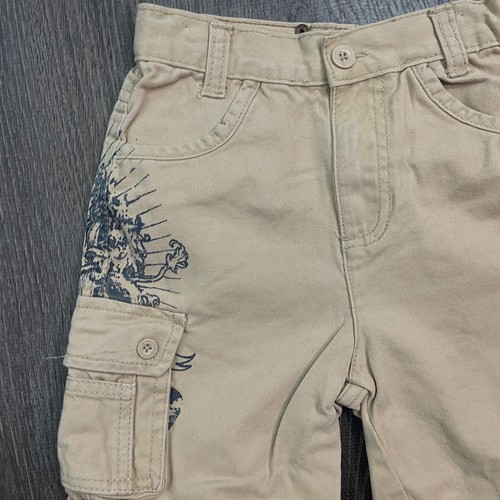 Enyce Boys Cargo Shorts Khaki Beige Adjustable Waist Graphic Size 4T - Picture 2 of 5