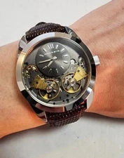 Android Aragon Automatic Watch Men's Double Escapement Double Barrel Wheel Rare