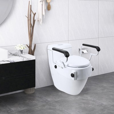 Raised Toilet Seat Widened Elevated Toilet Seat for Elderly Adults Disabled