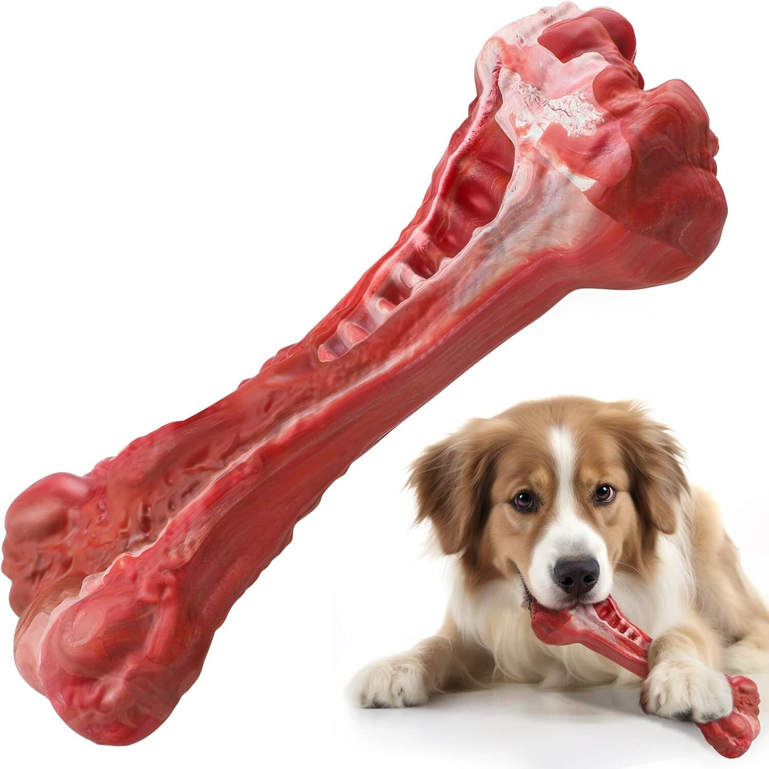 For Aggressive Chewers Indestructible Rubber Leg Bone Tough 
