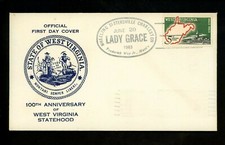 US FDC #1232 Committee M-36 1963 Grace WV West Virginia Unofficial 1st Cachet