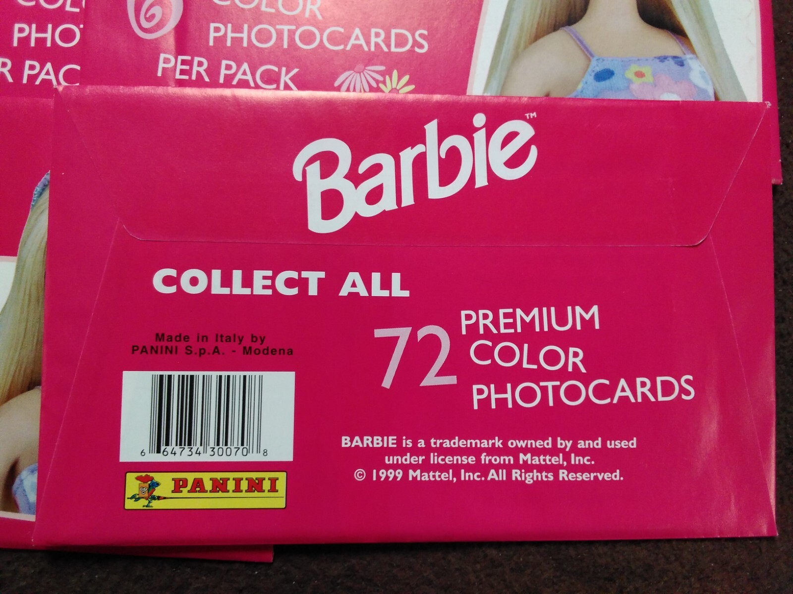 BARBIE PREMIUM COLOR PHOTOCARDS 5 PACKS STILL SEALED 1999 PANINI - Picture 2 of 3
