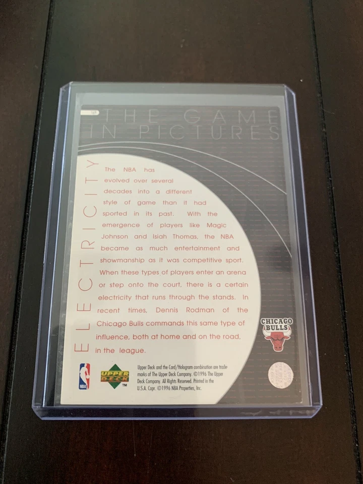 1996-97 Upper Deck #169 Dennis Rodman Electricity RARE MINT BULLS NBA - Image 2 of 4