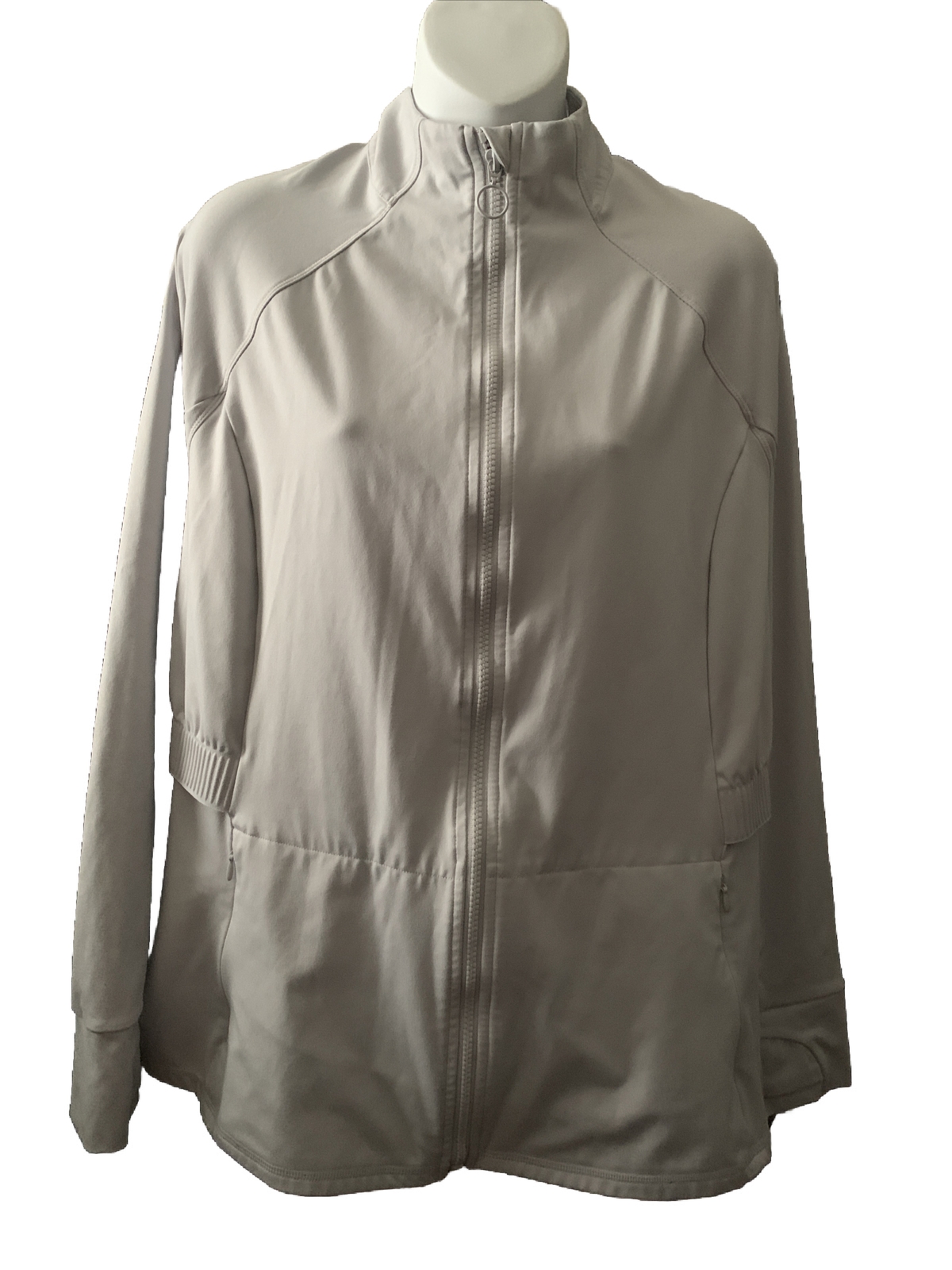 Fabletics Gray Zip Athletic Jacket XL Vented Back… - image 1