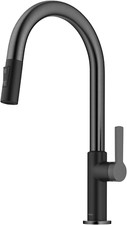 Oletto Matte Black Pull Down Kitchen Faucet with Spot Free Black Stainless Steel