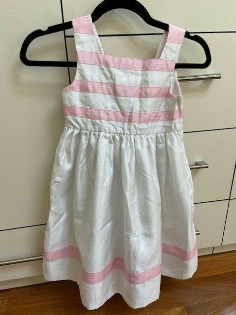 Gymboree white Girls Dress Gown Sz 7 lined birthday party evening Wedding summer