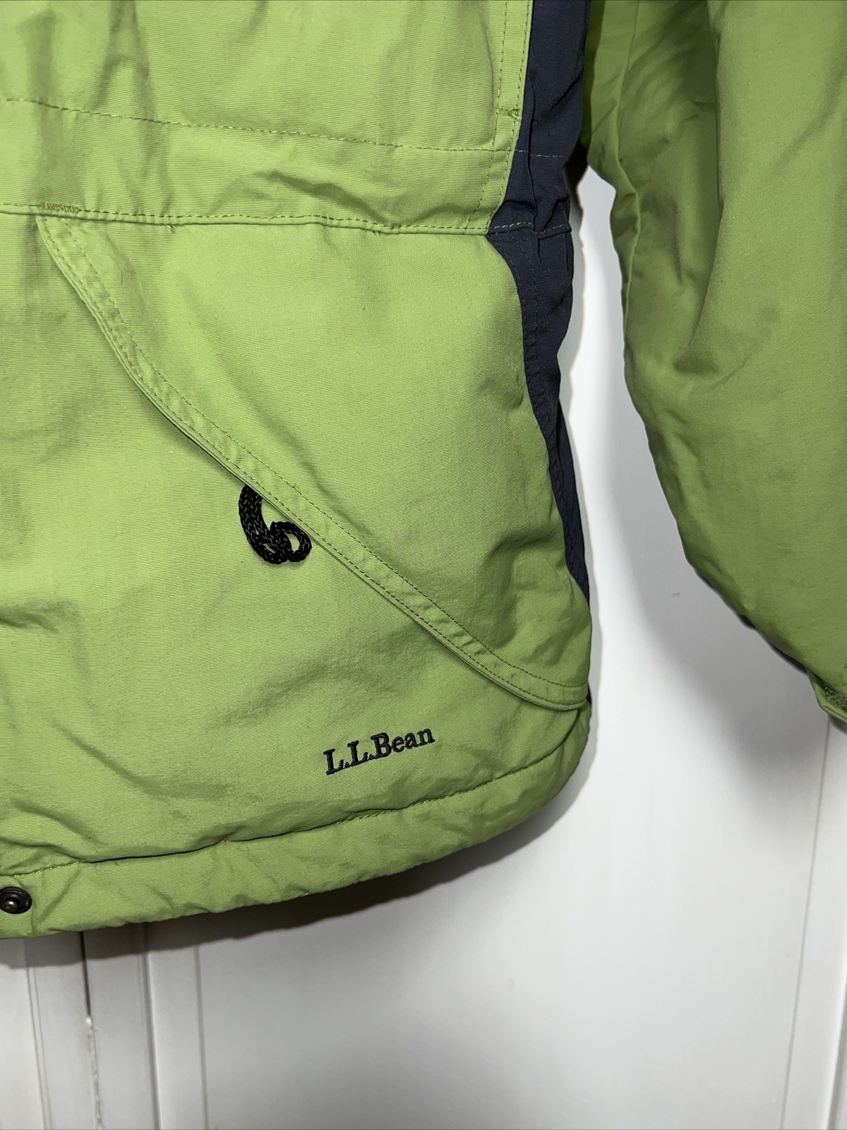 L.L. BEAN OUTDOORS  WOMENS NYLON HOODIE PET JACKET SZ M GREEN SOLD AS IS image 7