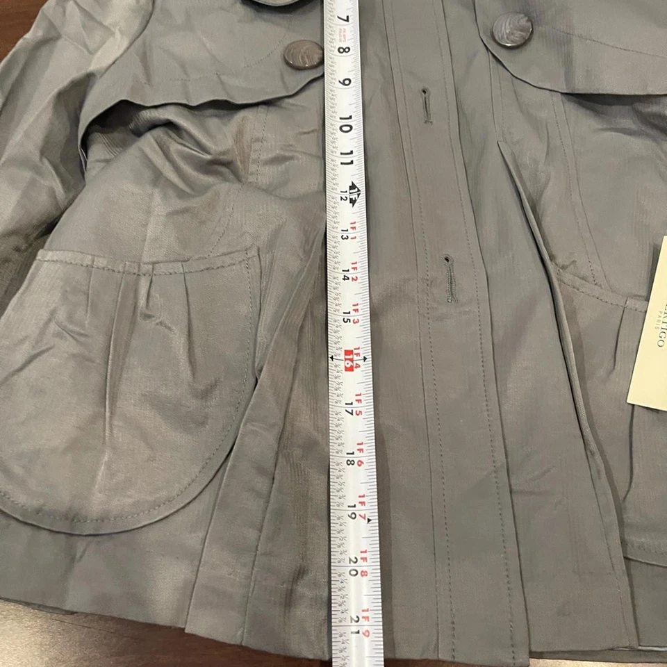 nwt vertigo paris Gray Women's Jacket short swing coat medium - Image 4 of 4