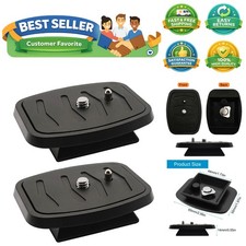 2 Pcs 44mm Tripod Quick Release Plate Adapter - Universal Camera Mount Base