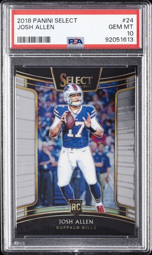 2018 PANINI SELECT #24 JOSH ALLEN ROOKIE RC PSA 10