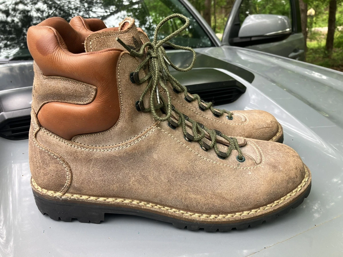 Vintage GH Bass Leather Hiking Boots Brown Vibram Roccia Bloc Sole Mens 10 T845 Vintage Bass Boots - Etsy main image 2