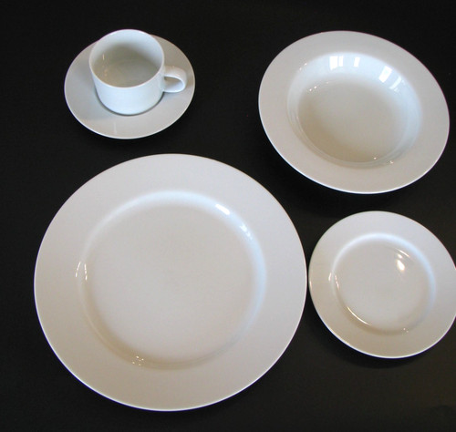 Crate & Barrel Maison White Japan Dinnerware Plates Bowls Mugs Saucers Per Piece