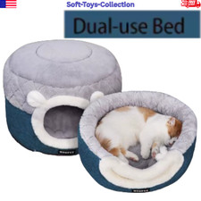 Cat Bed House Soft Plush Pet Cave Warm Sleeping Nest for Cats Dogs