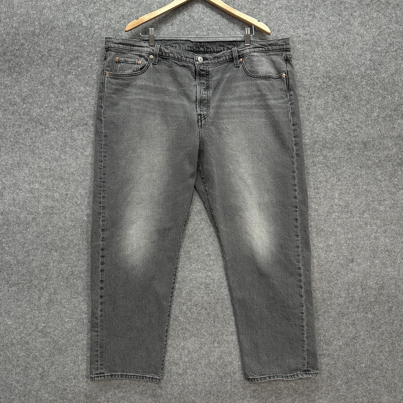 Levi’s 501 Jeans Women’s 22W Button Fly Straight Leg High Rise Denim Grey