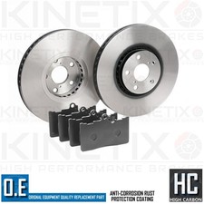 DISCOS DE FRENO DELANTERO IZQUIERDO DERECHO DE ALTO CARBONO PARA LEXUS GS350 PASTILLAS APEC 334 mm RECUBIERTOS