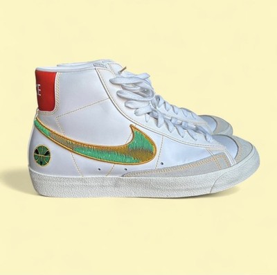 Nike Blazer Mid 77 Vintage Rayguns Mens Size 11 White Green Yellow Shoes Alien