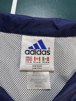 Vintage 90s Adidas Windbreaker Jacket Men's Medium Snap Pullover