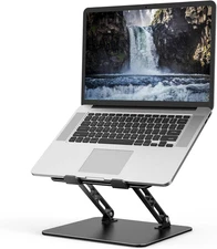 Adjustable Laptop Stand for Desk, Metal Foldable Laptop Riser Holder, 10-15.6”