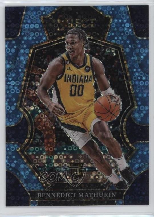 2022 Select Premier Level Light Blue Disco Prizm 38/99 Bennedict Mathurin 00ws