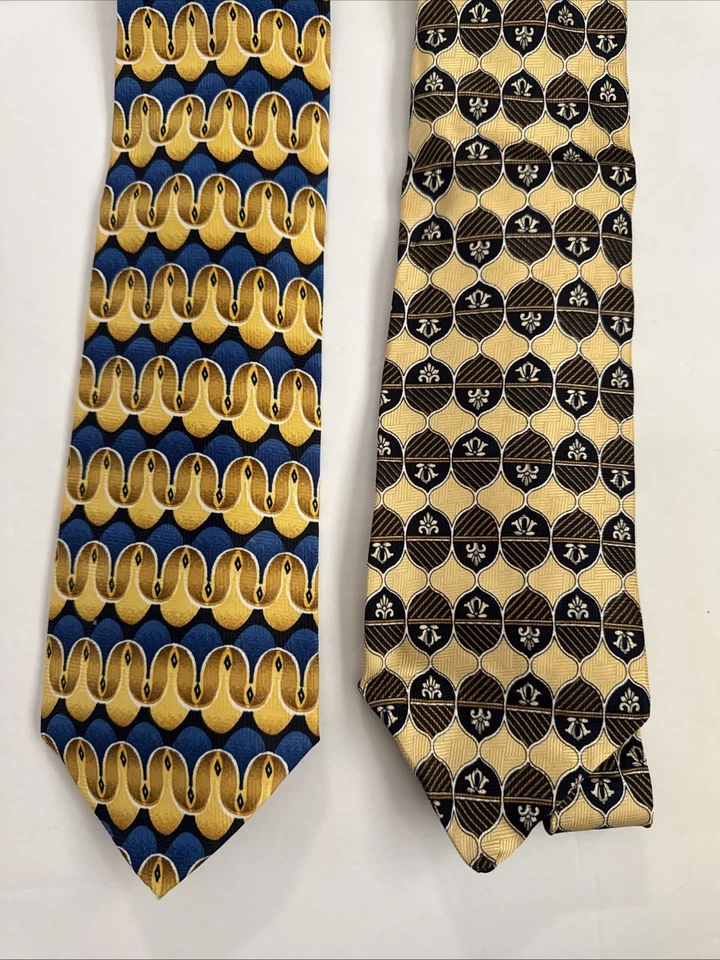 Lote 12 Corbatas Anchas Retro Vintage Años 70 • Mod Rayas Geométricas Era Disco Foto 2 de 4