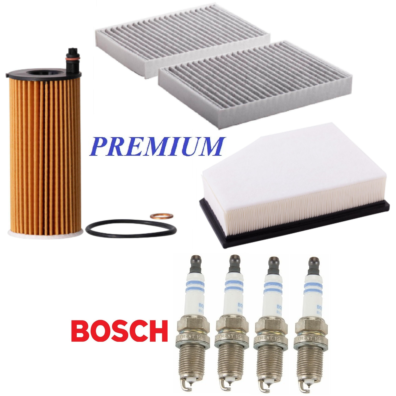 Tune Up Kit Air Cabin Oil Filters Spark Plugs for BMW 530e xDrive 2.0L 2018-2020
