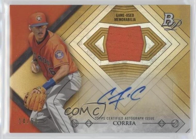 その他 CARLOS CORREA bowman refractor auto 2014 Bowman Sterling #BSP20 Carlos Correa Prospect RC Refractor
