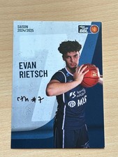 Evan Rietsch MLP Academics Heidelberg Autogrammkarte original signiert #46249