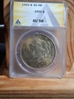 1922 Peace Dollar ANACS AU 58