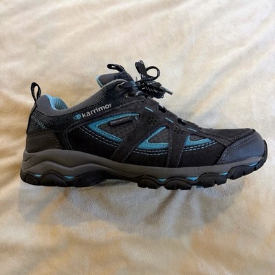 Karrimor Mount Low Weatherlite Waterproof Hiking Walking Shoes Size 9 Gray Blue