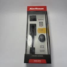 Kwikset Hawthorne Front Door Lock Handle and Deadbolt Set, Venetian Bronze Entry