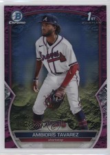 2023 Bowman Chrome Prospects Fuchsia Lunar Crater Refractor Ambioris Tavarez 3hd