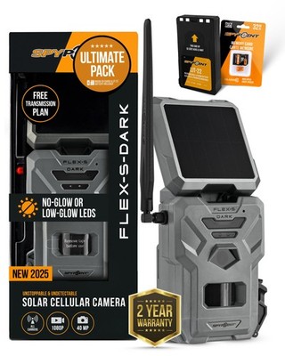 SPYPOINT FlexSDark Ultimate Pack with SD Card + LIT22  Solar Cellular Trail C...
