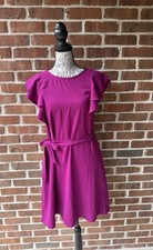 Fuchsia Pink Barbie Color Pencil Classy Designer Dress Size XS Belt US Maurice