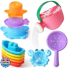 Baby Bath Toys for Kids Ages 1-3, 10 PCS Water Table Toys for Toddlers 1-3-Ba