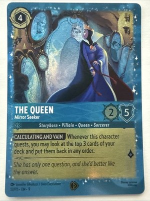 Lorcana The Queen Mirror Seeker 12/P3 Glimmer Foil First Chapter