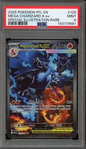 Pokemon Mega Charizard X ex Phantasmal Flames SIR #125 PSA 9 Mint