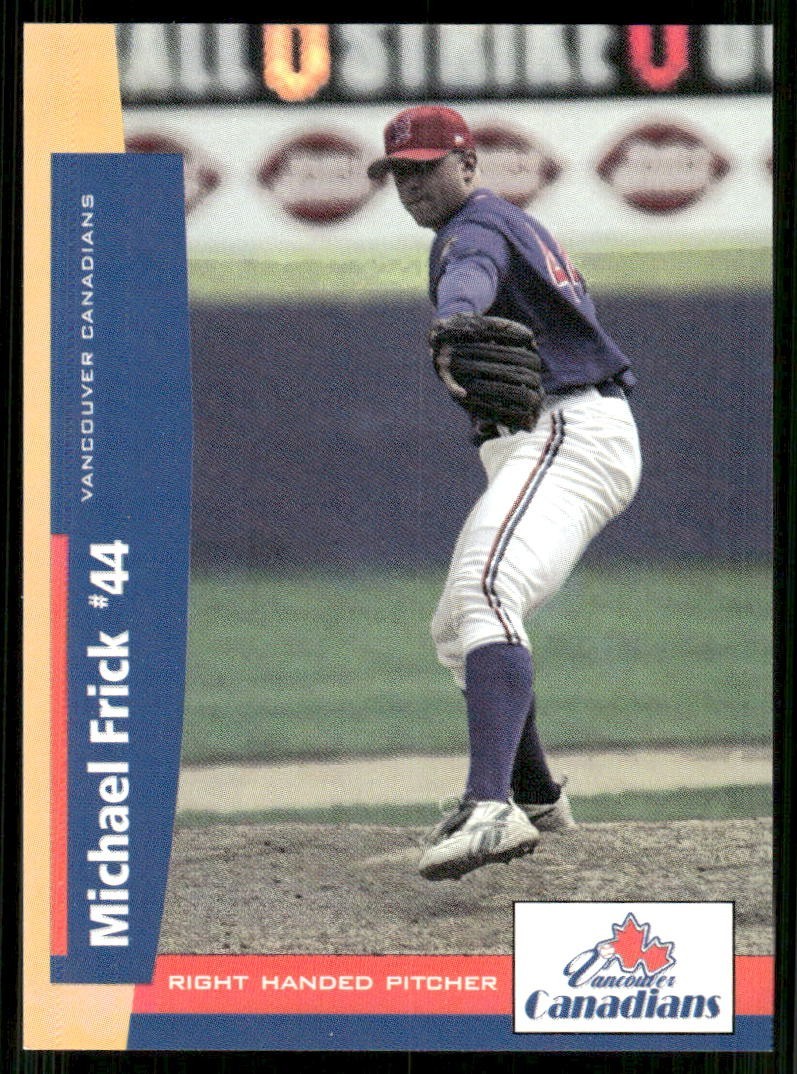 2001 Team Issue Vancouver Canadians MICHAEL FRICK RC ATHLETICS A'S CAL STATE 
